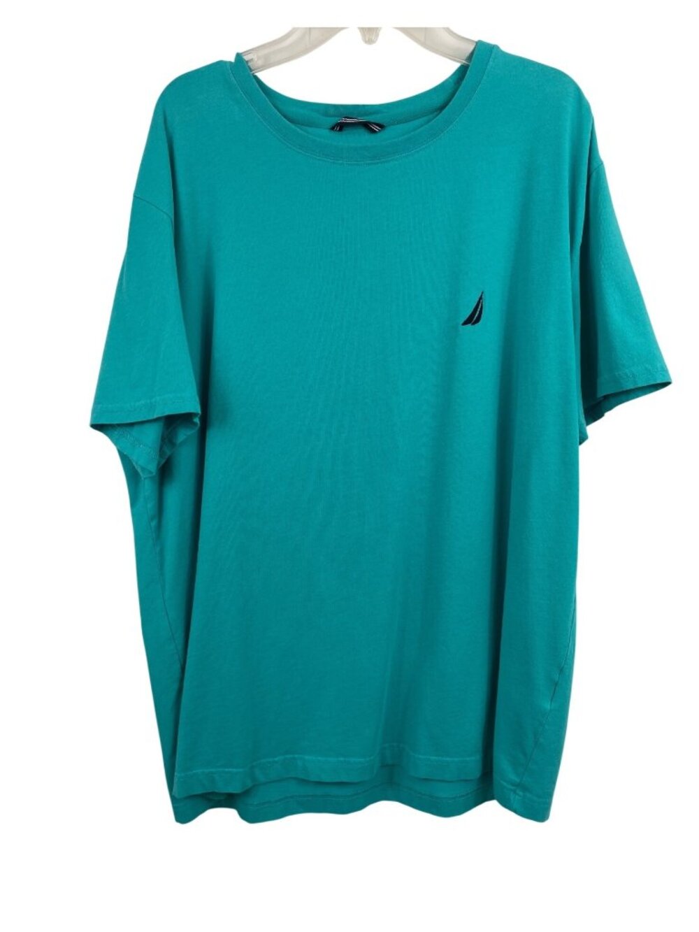 Nautica Mens Teal Short Sleeve Performance Tee Size Large